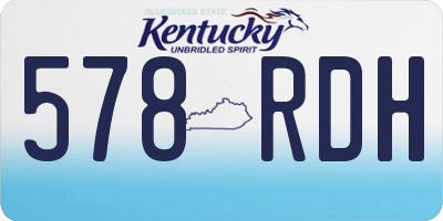 KY license plate 578RDH