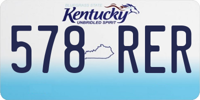 KY license plate 578RER