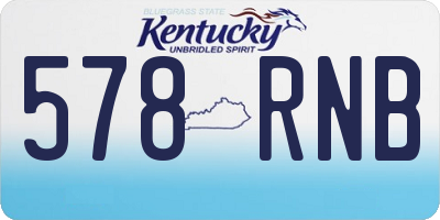 KY license plate 578RNB
