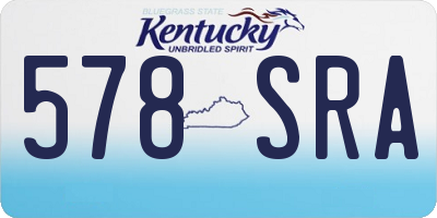 KY license plate 578SRA