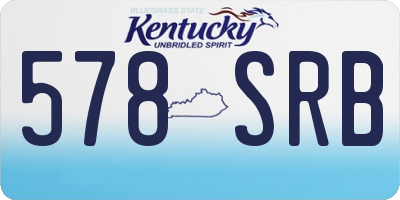 KY license plate 578SRB