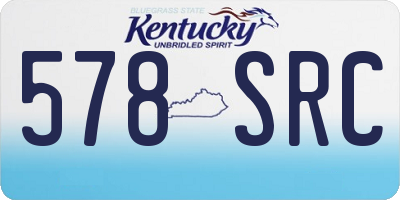 KY license plate 578SRC