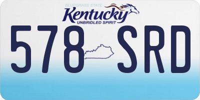 KY license plate 578SRD