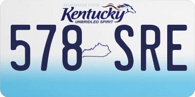 KY license plate 578SRE