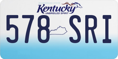 KY license plate 578SRI