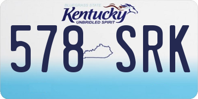 KY license plate 578SRK