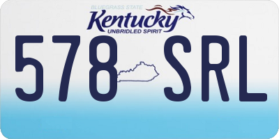 KY license plate 578SRL