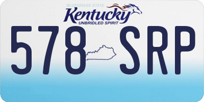 KY license plate 578SRP