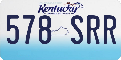 KY license plate 578SRR