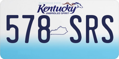 KY license plate 578SRS