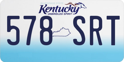 KY license plate 578SRT