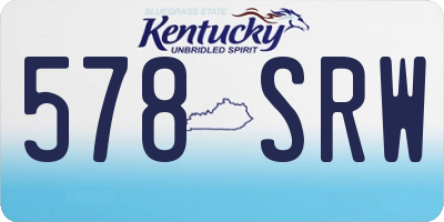 KY license plate 578SRW