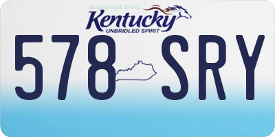 KY license plate 578SRY