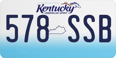 KY license plate 578SSB