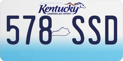 KY license plate 578SSD