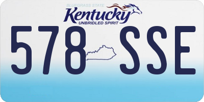 KY license plate 578SSE