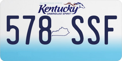 KY license plate 578SSF