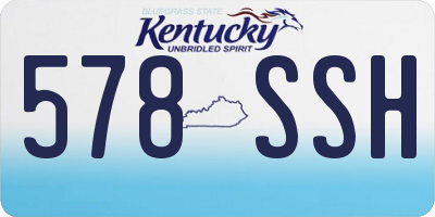 KY license plate 578SSH