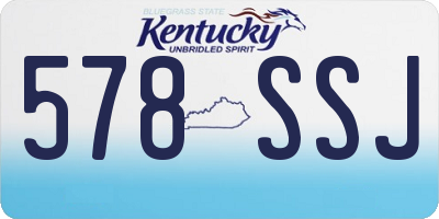 KY license plate 578SSJ