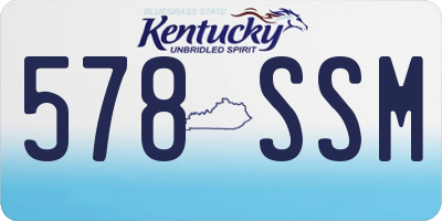 KY license plate 578SSM