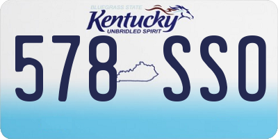 KY license plate 578SSO