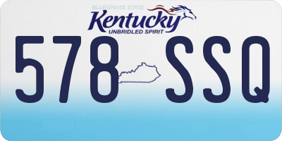 KY license plate 578SSQ