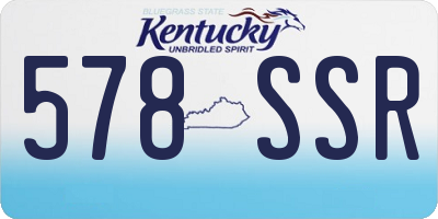 KY license plate 578SSR