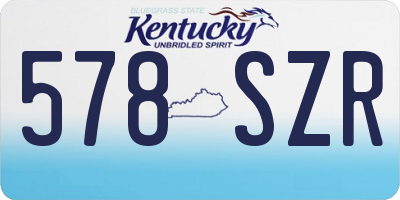 KY license plate 578SZR