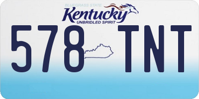 KY license plate 578TNT