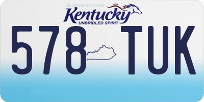 KY license plate 578TUK