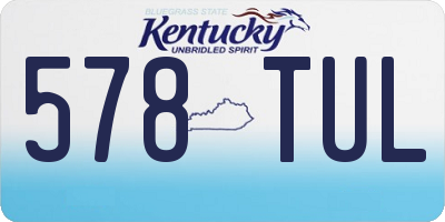 KY license plate 578TUL