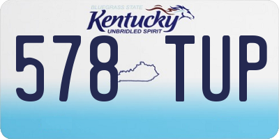 KY license plate 578TUP