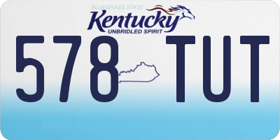 KY license plate 578TUT