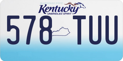 KY license plate 578TUU