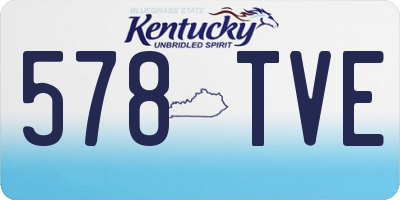 KY license plate 578TVE