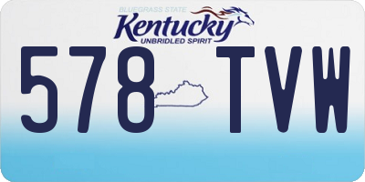 KY license plate 578TVW
