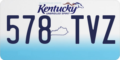 KY license plate 578TVZ