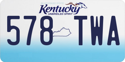 KY license plate 578TWA