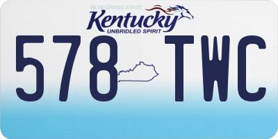 KY license plate 578TWC