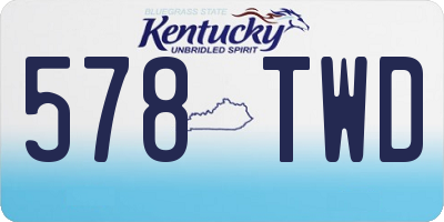 KY license plate 578TWD