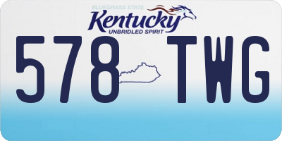 KY license plate 578TWG