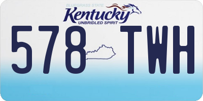 KY license plate 578TWH