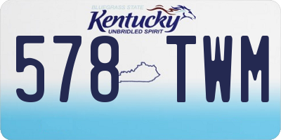 KY license plate 578TWM