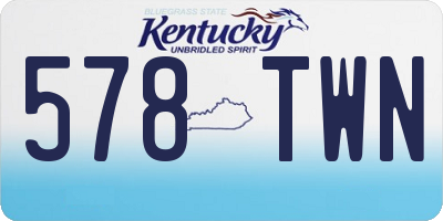 KY license plate 578TWN