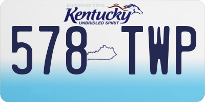 KY license plate 578TWP