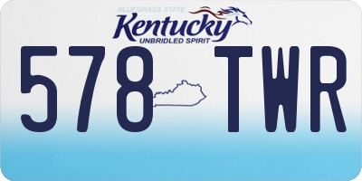 KY license plate 578TWR
