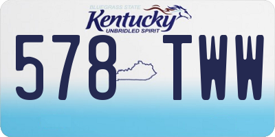 KY license plate 578TWW