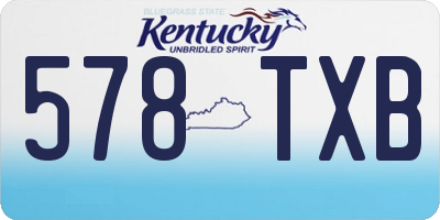 KY license plate 578TXB