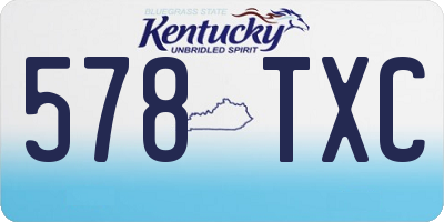 KY license plate 578TXC