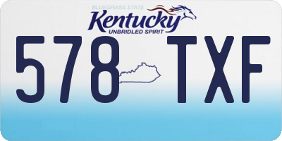 KY license plate 578TXF
